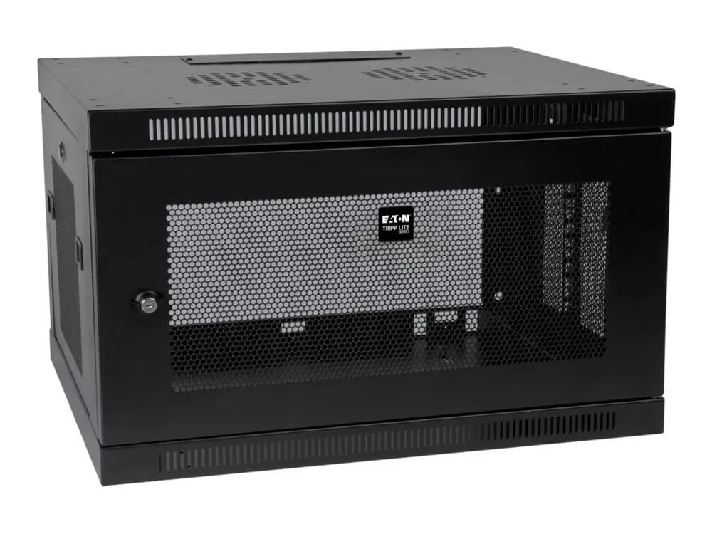 Tripp Eaton Tripp Lite Series 6U Wall Mount Rack Enclosure Server Cabinet Switch Depth Deep - Schrank Netzwerkschrank - geeignet für Wandmontage - Schwarz - 6U - 48.3 cm (19")