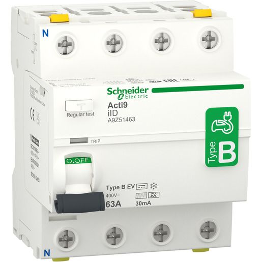 Schneider Electric FI IID 4P 63A 30mA TYP B-EV / SCHN.E A9Z51463
