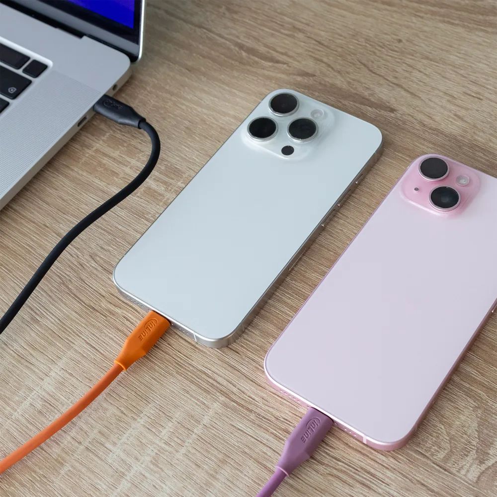 InLine USB 2.0 Kabel - USB-C Schnellladekabel 100W - Papaya/orange 0,5m