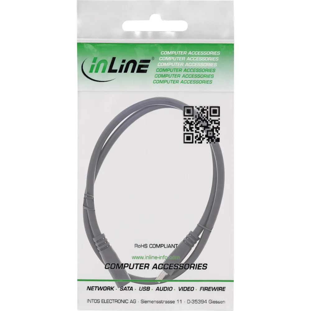 InLine DC Verlängerungskabel - DC Stecker/Buchse 3,5x1,35mm - AWG 18 - schwarz 1m