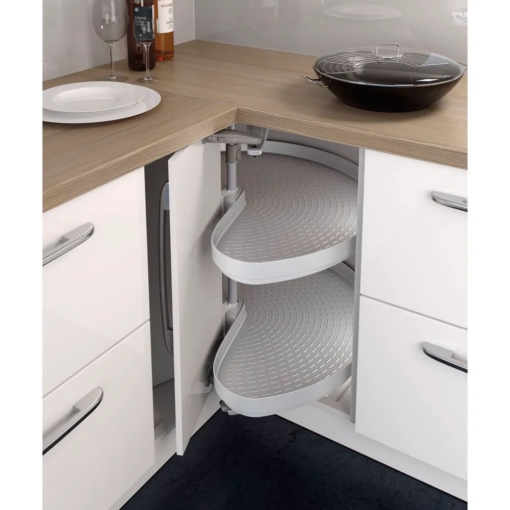 NINKA mondo Eckschrank-Drehbeschlag KB 800 mm Stahl/Kunststoff Silber