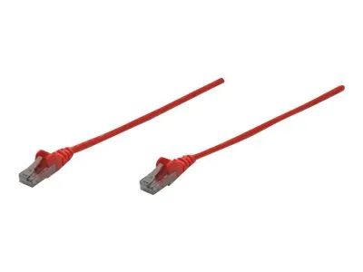 Intellinet Network Patch Cable, Cat6, 2m, Red, CCA, U/UTP, PVC, RJ45, Gold Plated Contacts, Snagless, Booted, Lifetime Warranty, Polybag - Patch-Kabel - RJ-45 (M)