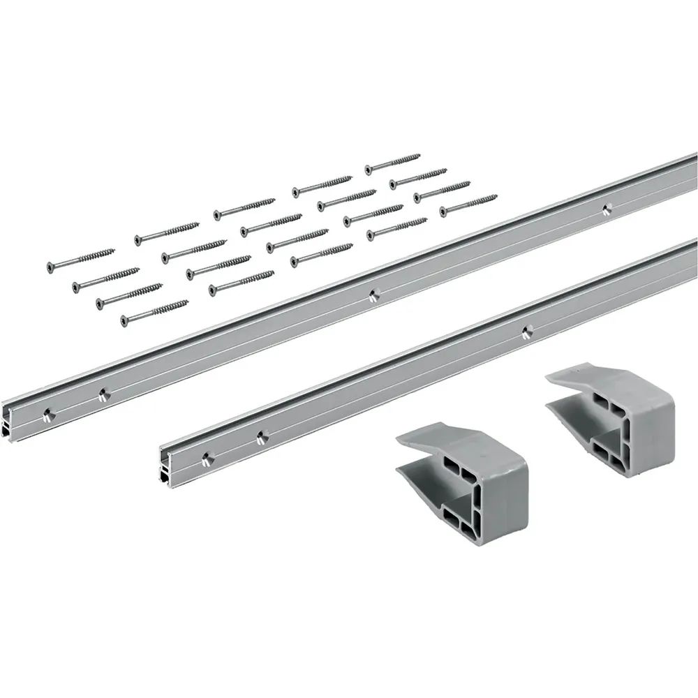 HETTICH SlideLine M Profilset vorlaufend 2 Laufschienen Höhe 18 mm,Länge 2500 mm