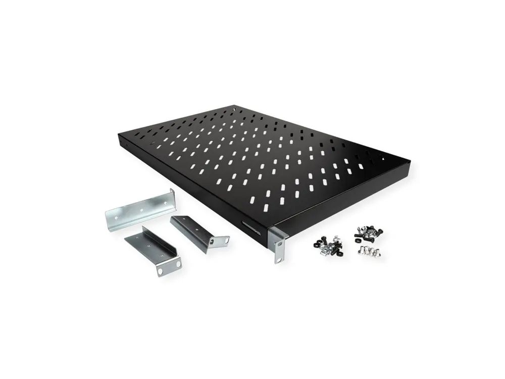 ROLINE Rack - Regal - 700 mm tief, Tragfähigkeit 50 kg - RAL 9005, Jet Black - 1U - 48.3 cm (19")