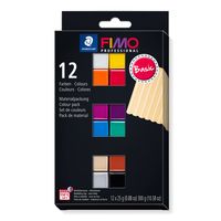 STAEDTLER FIMO 8043 C - Modellierton - Schwarz - Blau - Champagner - Grün - Grau - Magenta - Orange - Rot - Terrakotta - Violett - Weiß - Gelb - 12 Stück(e) - 12 Farben - 110 °C - 30 min