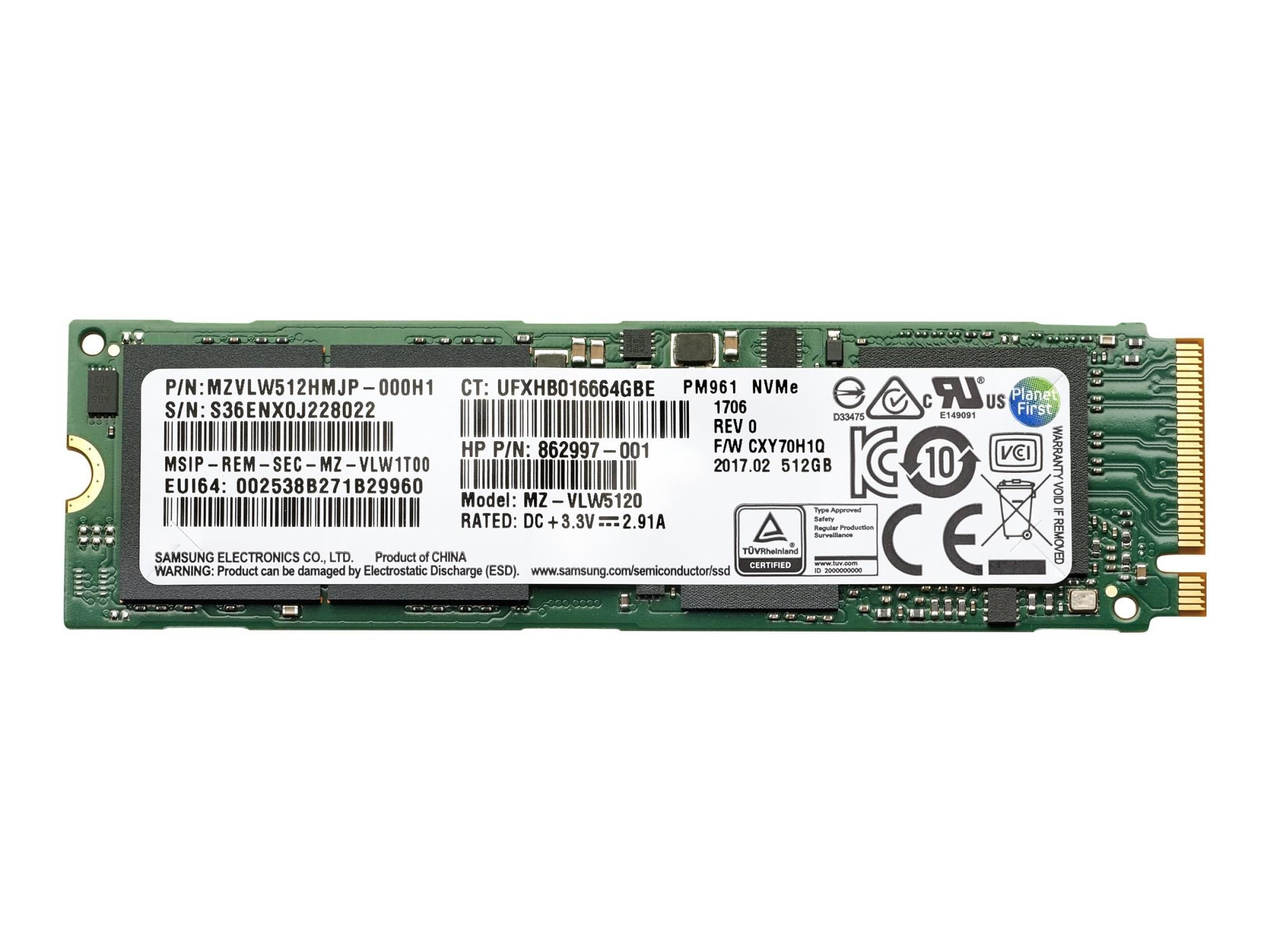 HP SSD - 512 GB - intern - M.2 2280 - PCIe 4.0 x4 (NVMe)