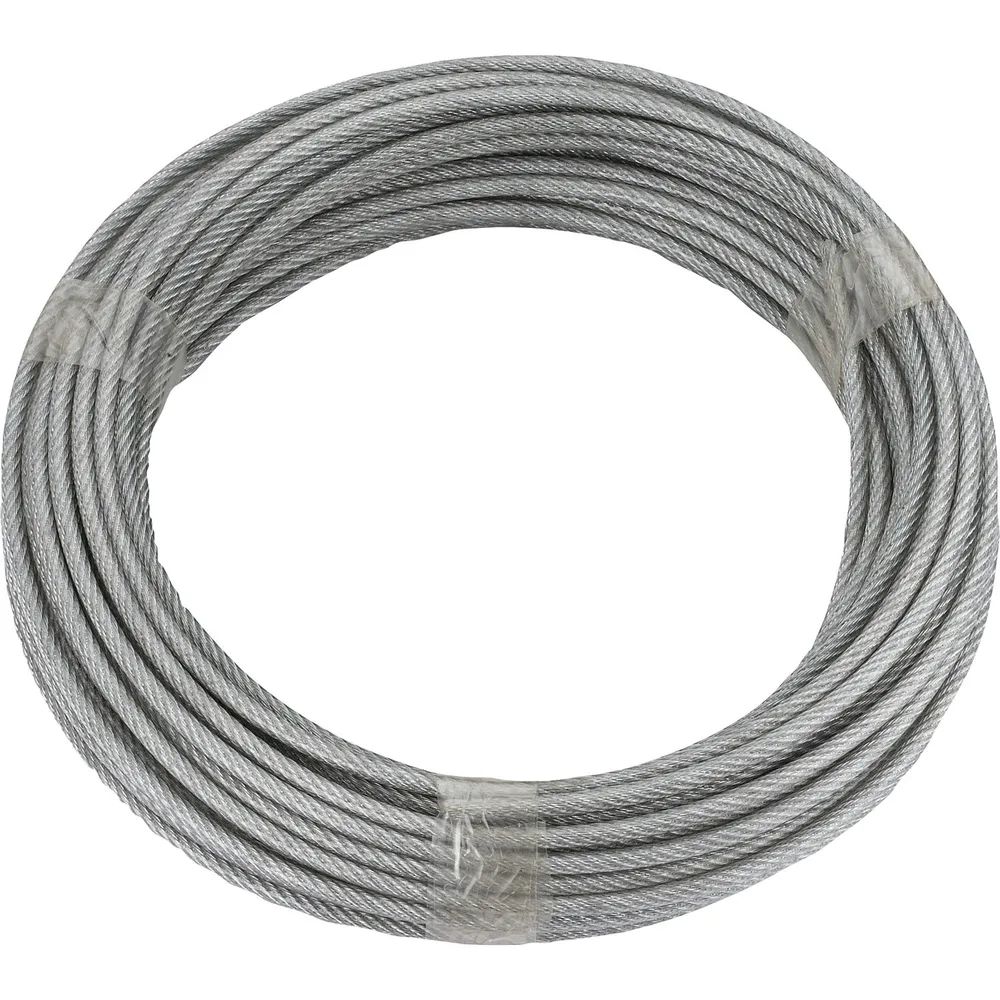DÖRNER + HELMER Ruck-Zuck Stahlseil PVC-umm. 3/4mm, Ring 20m