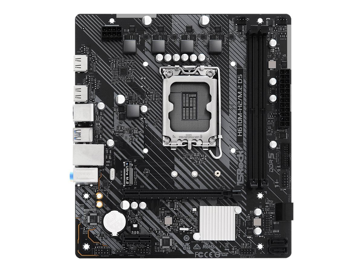 ASRock H610M-H2/M.2 D5 - Motherboard - micro ATX - LGA1700-Sockel - H610 Chipsatz - USB 3.2 Gen 1 - Gigabit LAN - Onboard-Grafik (CPU erforderlich)