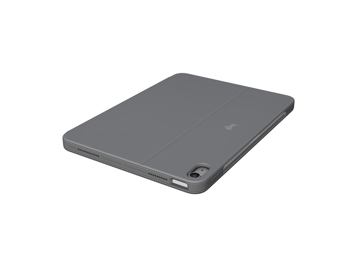 Logitech Combo Touch - Tastatur und Foliohülle - mit Trackpad - hintergrundbeleuchtet - Apple Smart connector - QWERTY - Spanisch - Oxford Gray - für Apple 13-inch iPad Air (M2, M3)