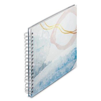 Hama Spiral-Album "Watercolor", 28x24 cm, 50 weiße Seiten, Blau