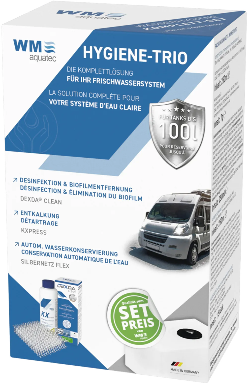 WMaquatec Hygiene-Trio bis 100 l Tanks