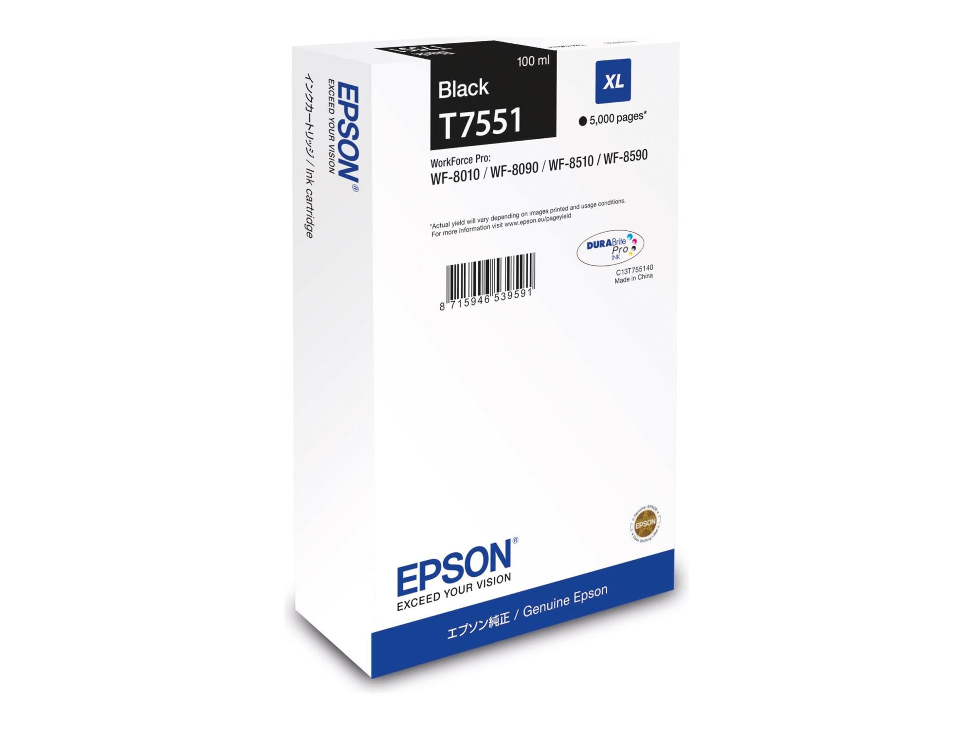 Epson Tinte schwarz 100.0ml WF Pro 8xxx''XL'' - Schwarz