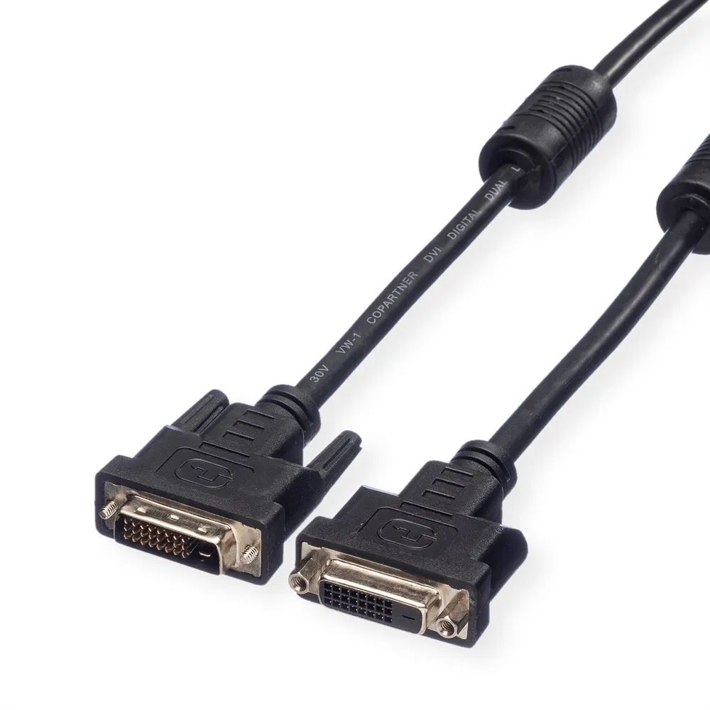 VALUE Verlängerungskabel DVI, DVI ST-BU, (24+1) dual link, 1 m