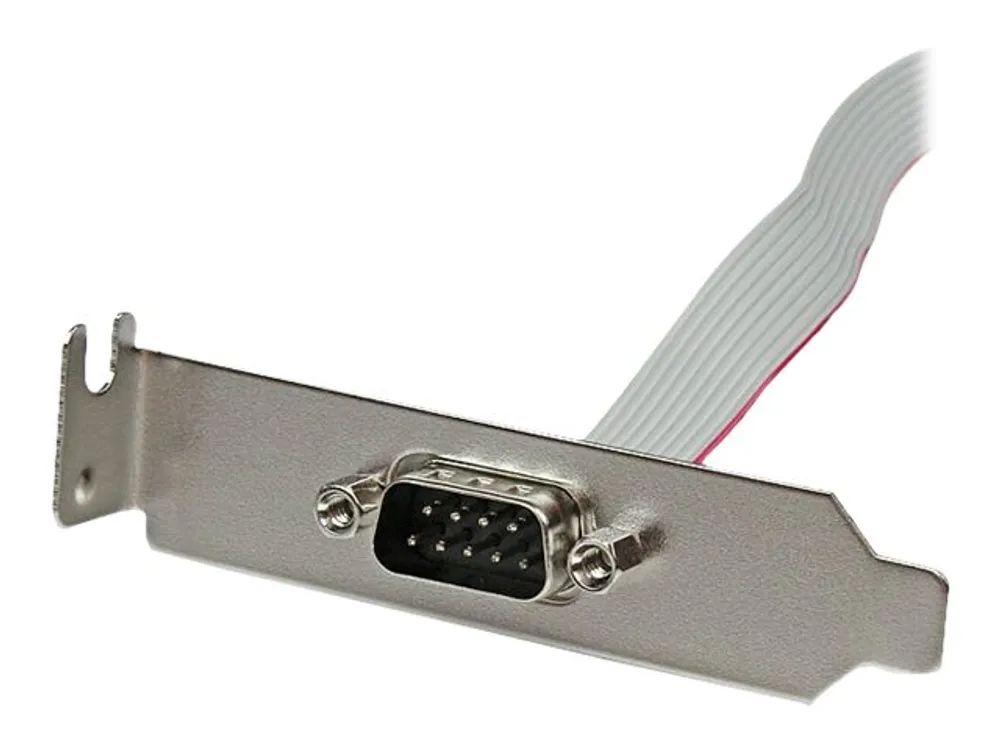 StarTech.com 1 Port Seriell DB9 Slotblech mit 10 Pin Pinheader Kabel 40cm - Low Profile - Serielles Bedienfeld - DB-9 (M)