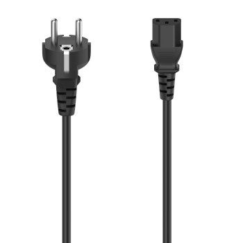 Hama Netzkabel, Schutzkontakt-Stecker - 3-pol.-Kaltgerätezuleitung, 1,50 m