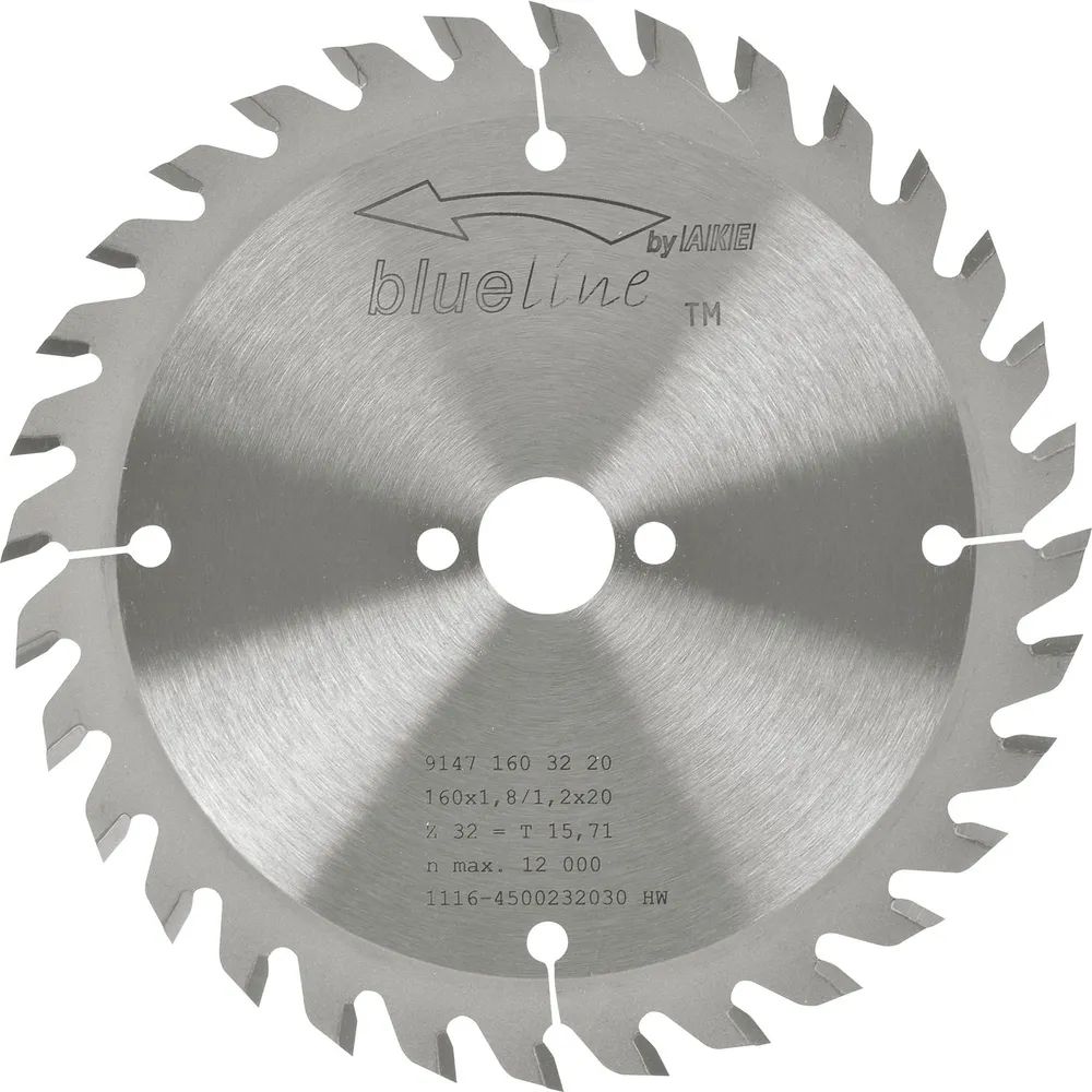 AKE Kreissägeblatt HW ø 160 x 1,2 x 20 mm Z32 Wechselzahn (WZ) positiv