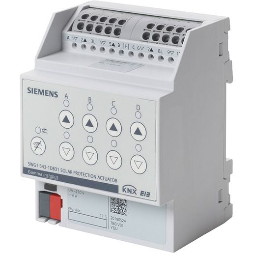 Siemens KNX SONNENSCHUTZAKTOR 4-FACH / SIEMEN N 543D31 5WG1543-1DB31