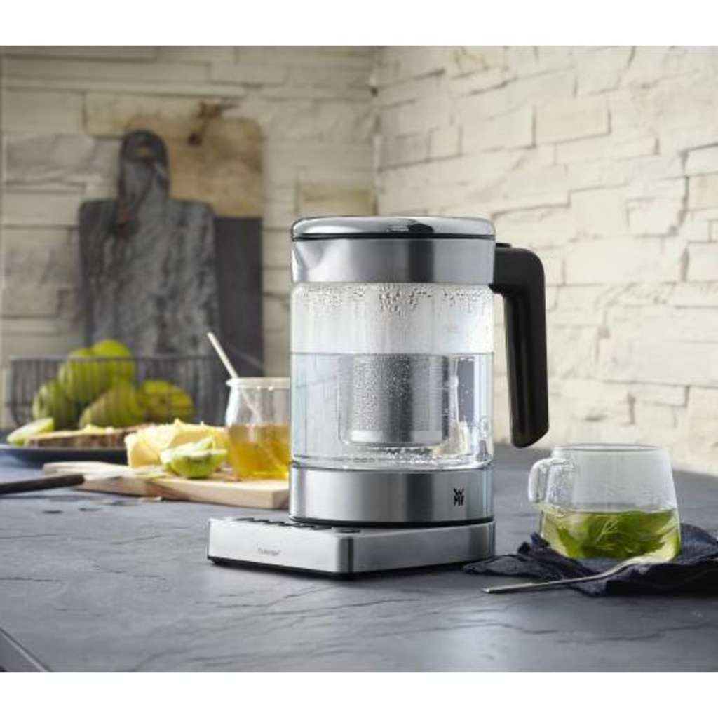 WMF KITCHENminis 04.1318.0012 - 1 l - 1960 W - Edelstahl - Glas - Regelbare Temperatur - Wasserstand