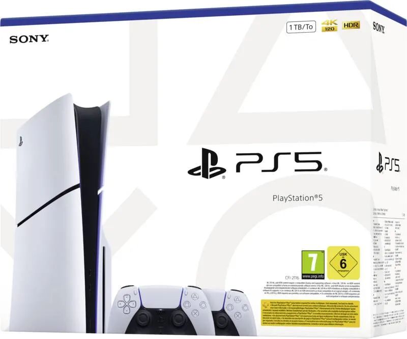 Playstation PS5 1TB SSD Laufwerk Slim + 2 DualSense Wireless Controller