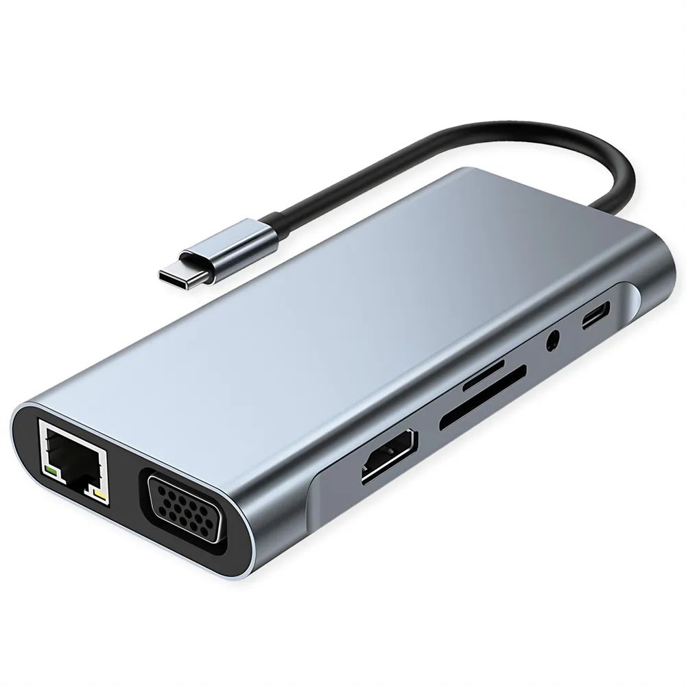 VALUE USB Typ C Docking Station, HDMI 4K60, 1x Gigabit Ethernet, 2x USB A + Typ C PD, 1x SD/microSD, 1x Audio