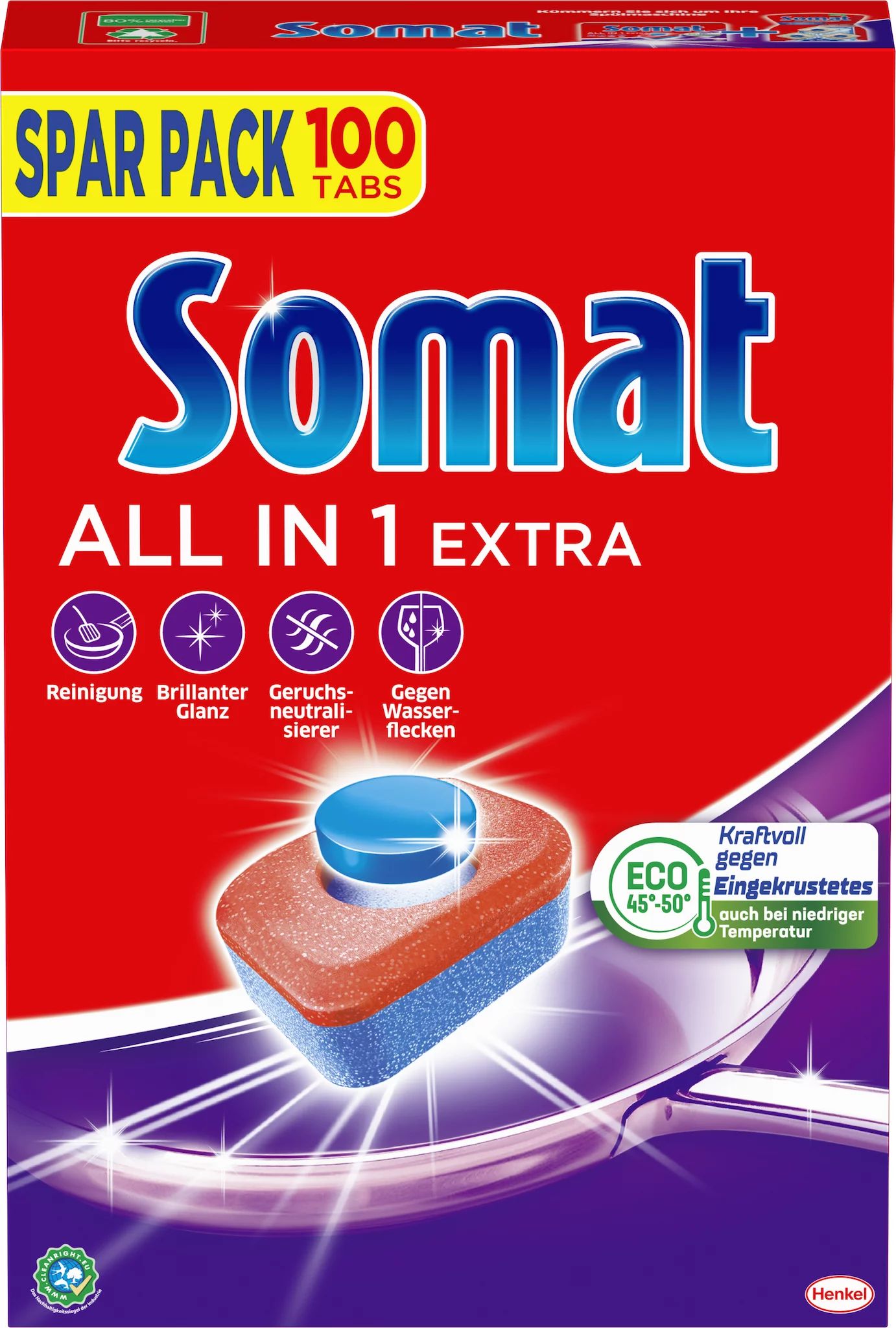 Somat All in 1 Extra, 100 Tabs 