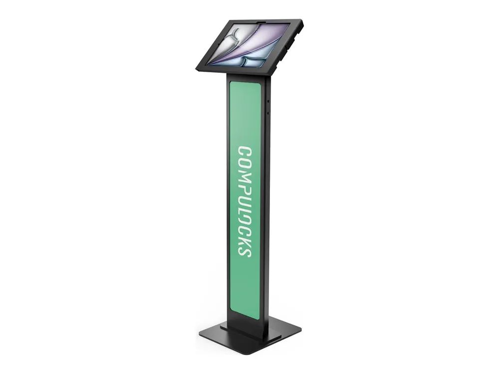 Compulocks iPad Air M2 & M3 13", Apex Enclosure Brandable Floor Stand - Black - Aufstellung - für Tablett - Branding-fähig - verriegelbar - Metall, Polypropylen - Schwarz - Bildschirmgröße: 33.02 cm (13")