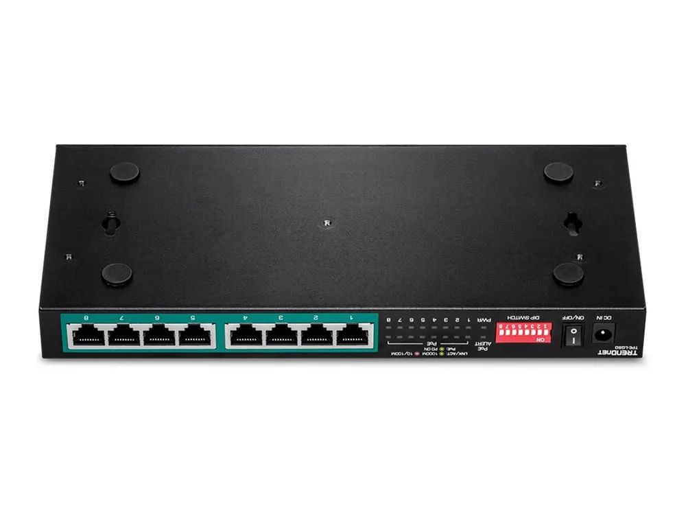 TRENDnet TPE LG80 - Switch - unmanaged - 8 x 10/100/1000 (PoE+)
