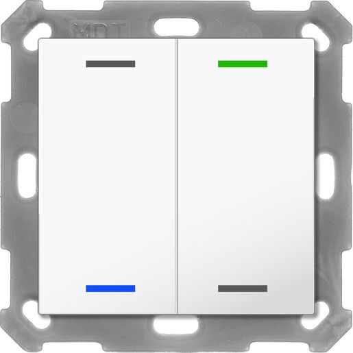 MDT TASTER LIGHT 55 2FACH R-WS GL / BE-TAL5502.01