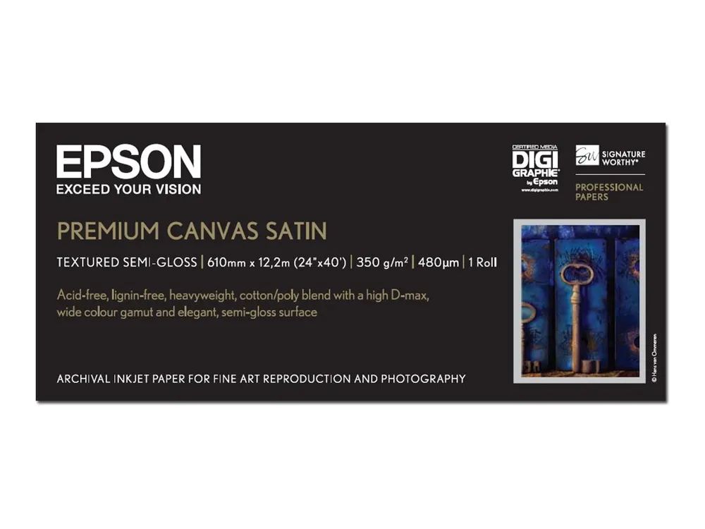 Epson PremierArt Water Resistant Canvas - Glänzend - Rolle A1 (61,0 cm x 12,2 m)