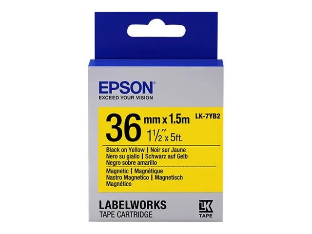 Epson LabelWorks LK-7YB2 - Schwarz auf Gelb - Rolle (3,6 cm x 1,5 m)