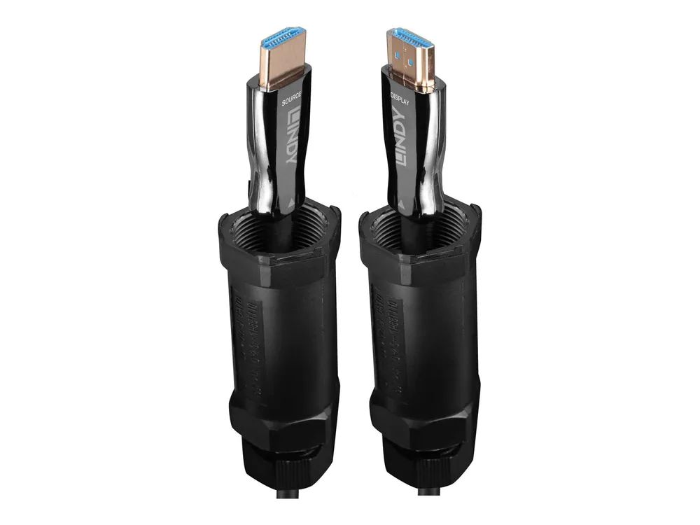 Lindy Ultra High Speed - HDMI-Kabel - HDMI männlich zu HDMI männlich - 20 m - Hybrid Kupfer/Kohlefaser - Schwarz - Active Optical Cable (AOC)