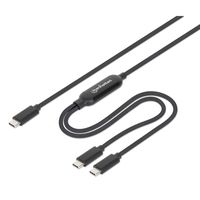 Manhattan Dual USB-C Ladekabel 100 W schwarz - Kabel - Digital/Daten