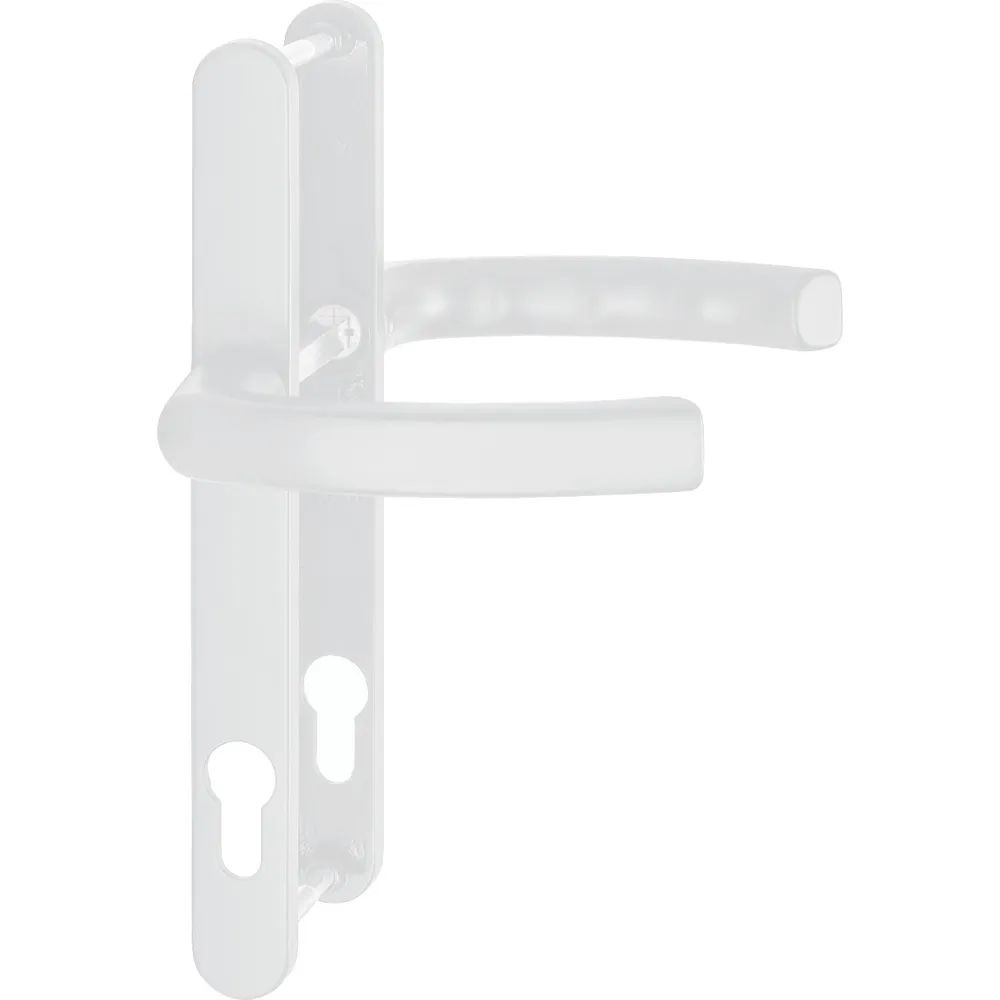 Hoppe Drückergarnitur LIÈGE - auf Schmalschild 24 mm, 67 - 72, weiß