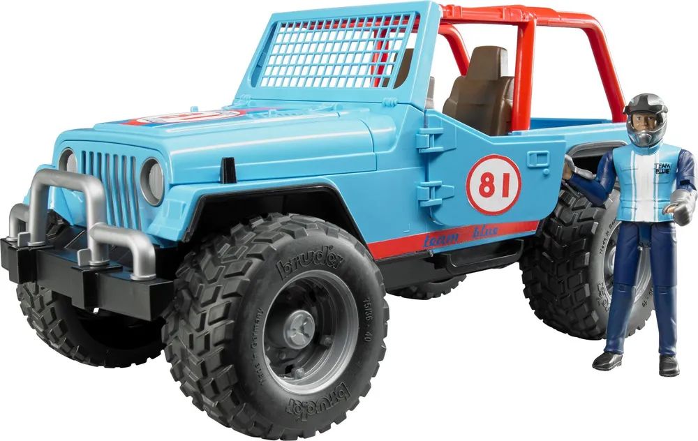 Bruder Jeep Cross Country Racer blau mit Rennfahrer - 4 Jahr(e) - Acrylnitril-Butadien-Styrol (ABS) - Kunststoff - Blau