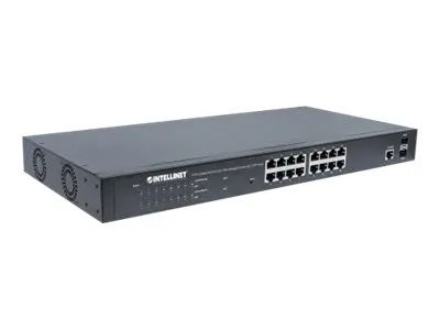 Intellinet 16-Port Gigabit Ethernet PoE+ Web-Managed Switch with 2 SFP Ports, 16 x PoE ports, IEEE 802.3at/af Power over Ethernet (PoE+/PoE)