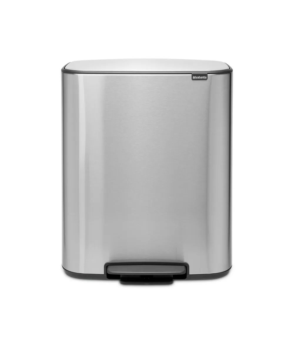 Brabantia Bo Treteimer, 2 x 30L - Matt Steel Fingerprint Proof