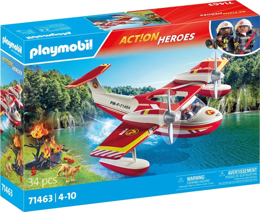 PLAYMOBIL 71463 City Action Feuerwehrflugzeug mit Löschfunktion