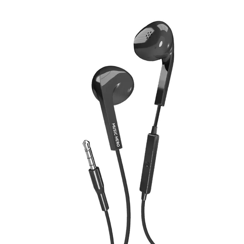MUSIC HERO PRISM Stereo In-Ear Headset mit Klinkenkabel schwarz