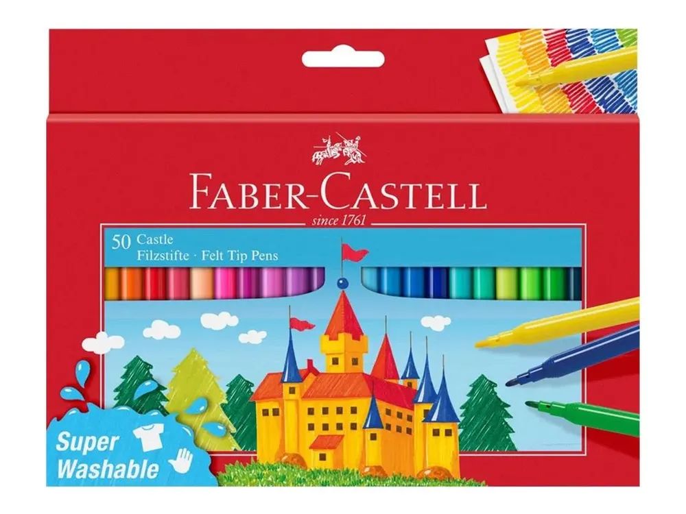 FABER-CASTELL Felt-tip pen - nicht dauerhaft (Packung mit 50)