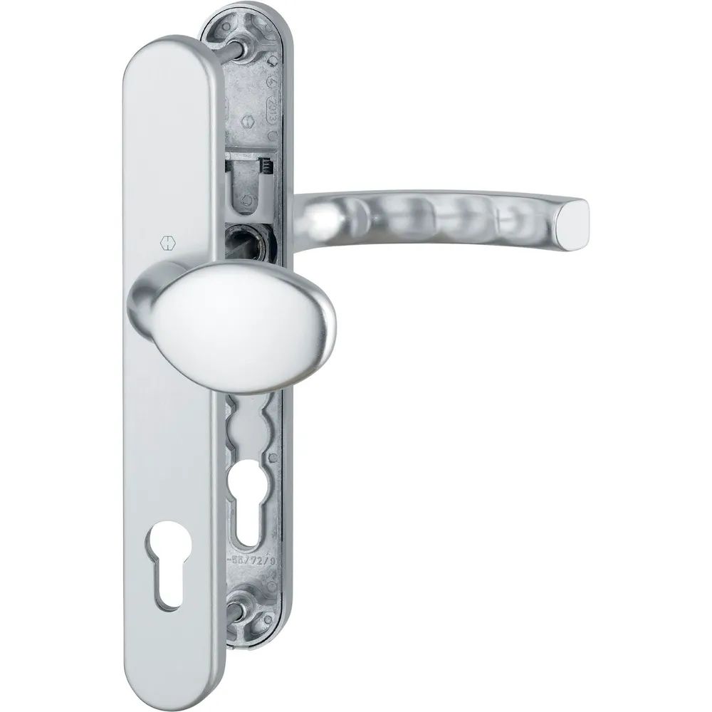 Hoppe Wechselgarnitur LIÈGE - auf Schmalschild 36 mm, Knopf, 67 - 72, silber eloxiert