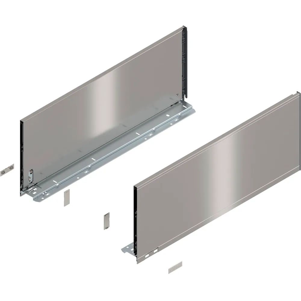 BLUM LEGRABOX pure Zarge Höhe F, NL 600, INOX (Anti-Fingerprint)