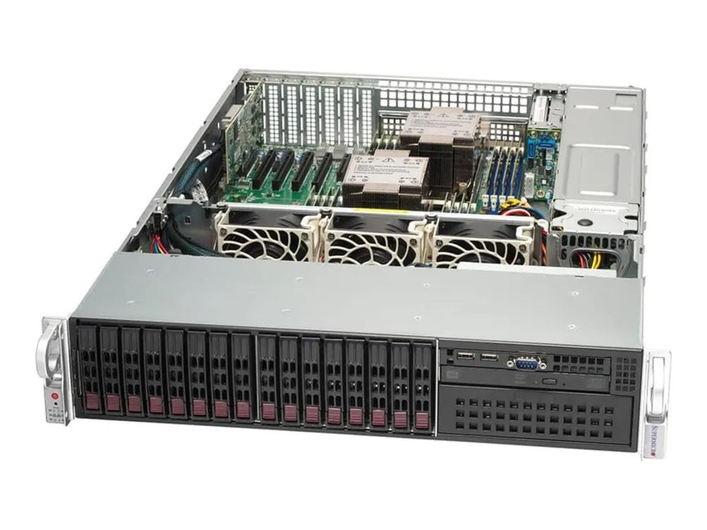 Supermicro Mainstream SuperServer 221P-C9R - Server - Rack-Montage - 2U - keine CPU - RAM 0 GB - SATA/SAS - Hot-Swap 6.4 cm (2.5")