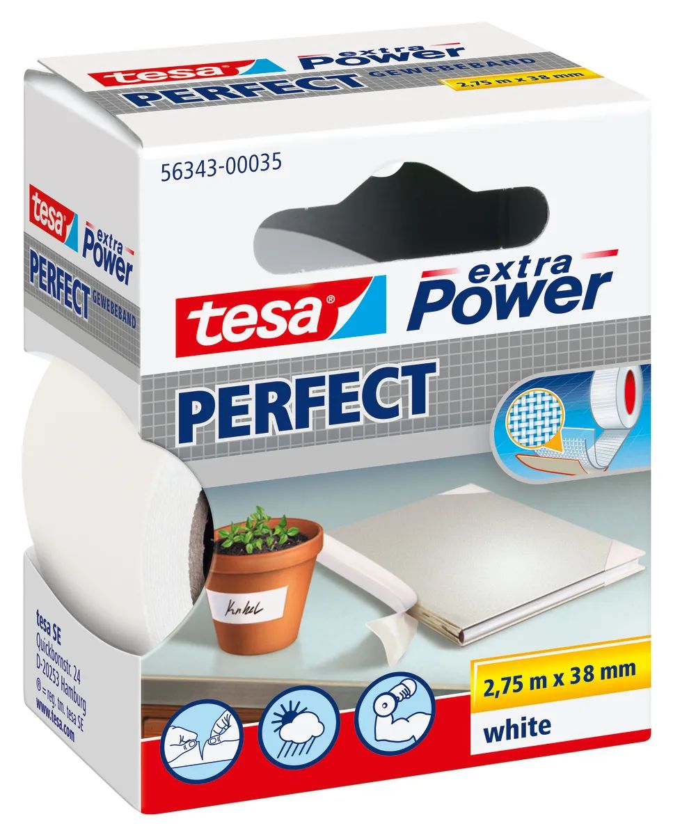 Tesa extra Power Perfect - Gewebeband - 38 mm x 2.75 m
