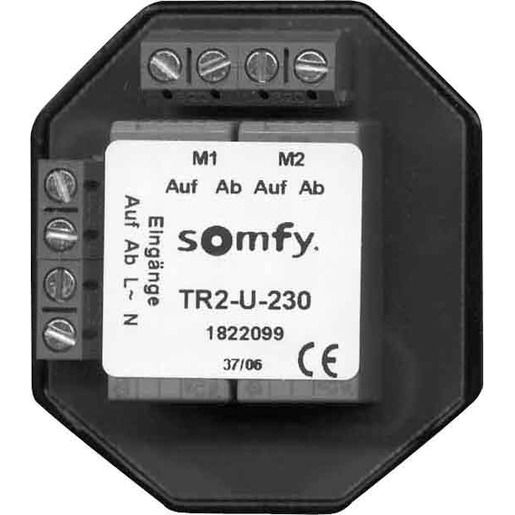 Somfy TRENNRELAIS UP FÜR 2 ANTRIEBE / SOMFY TR2 U-230 UNTERPUTZ 1822108