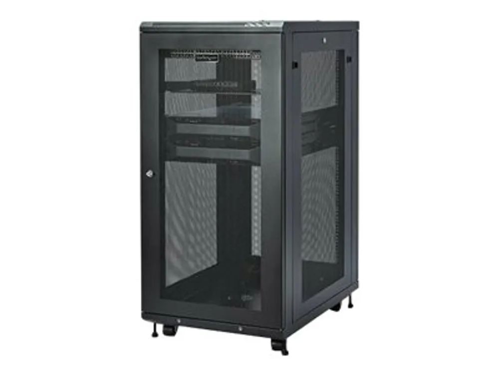 StarTech.com RK2433BKM Serverschrank (24HE, 78cm tiefes Gehäuse, Netzwerk Server Schrank, Datenschrank) - Schrank Netzwerkschrank - 24U - 78.7 cm (31")