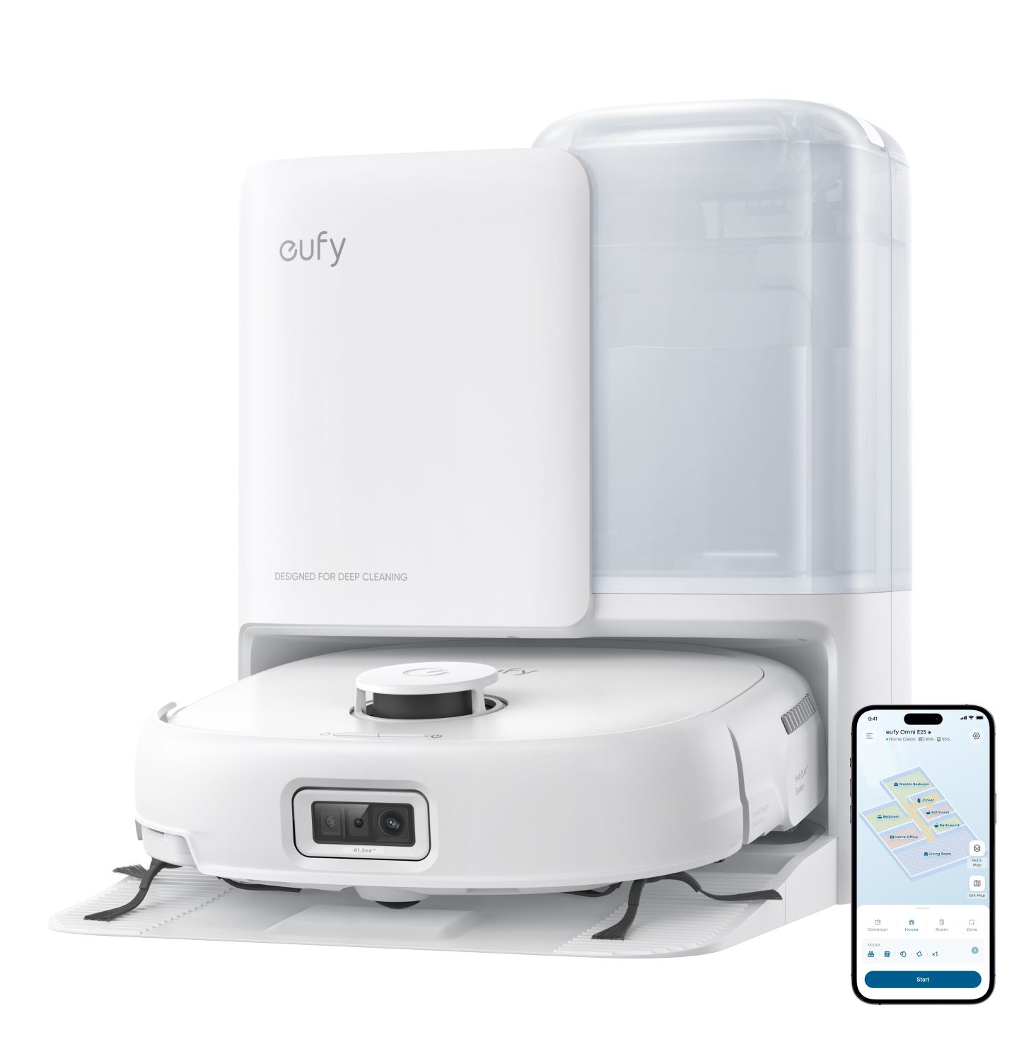 eufy Saug- und Wischroboter Omni E25 (weiß)