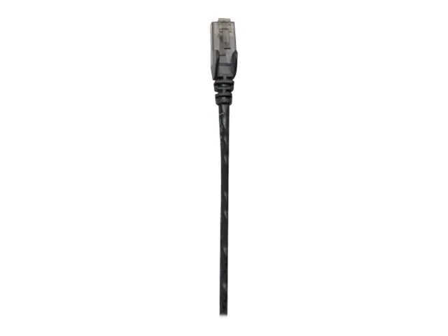 IC Intracom Intellinet Network Patch Cable, Cat6, 1m, Black, CCA, U/UTP, PVC, RJ45, Gold Plated Contacts, Snagless, Booted, Lifetime Warranty, Polybag - Patch-Kabel - RJ-45 (M)