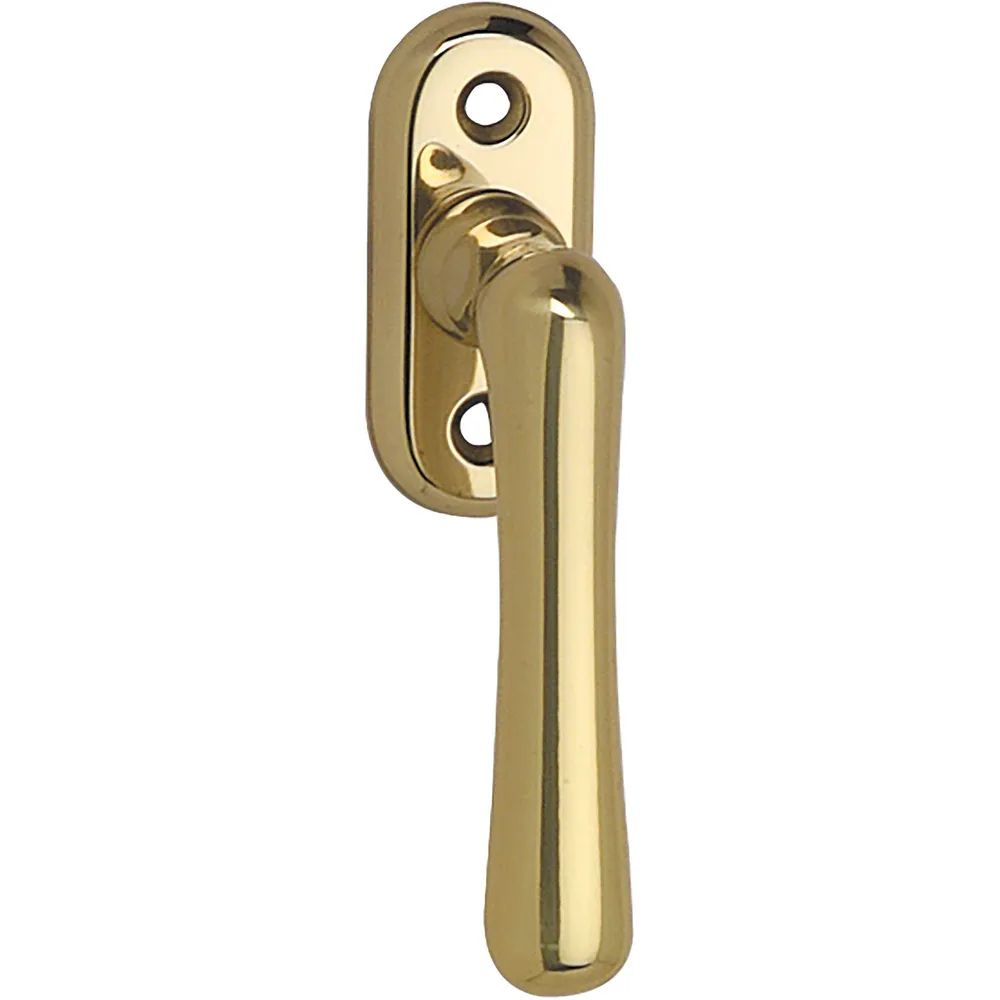 GRUNDMANN Fenstergriff ELEGANT 504H - sichtbar geschraubt, 7x35, Messing poliert