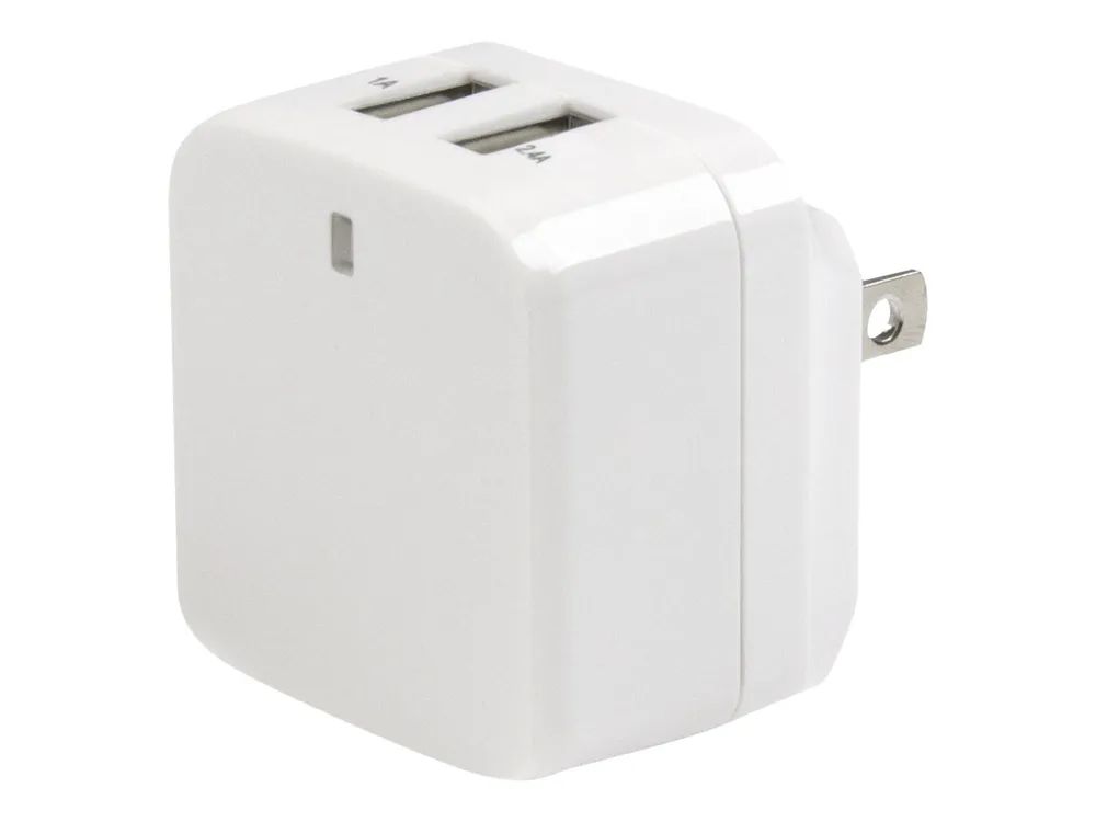 StarTech.com 2 Port USB Ladegerät / Netzteil - 2-fach Ladestecker 17 Watt / 3.4 Amp - Dual Reiseladegerät 110 / 220V - Weiß - Netzteil - 17 Watt - 3.4 A - 2 Ausgabeanschlussstellen (USB)