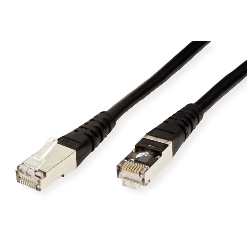 ROLINE Patchkabel Cat.6 (Class E) S/FTP (PiMF), schwarz, 2 m